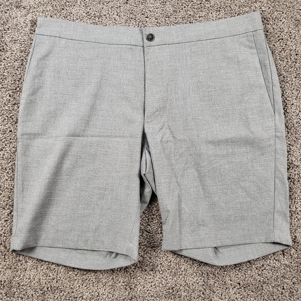 Joseph Abboud Just One Earth Mens 38W Gray Performance Stretch Shorts Heather
